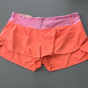 lululemon athletica Orange and Pink Athletic Shorts